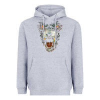 Heather Grey Werewolf Face Lycan Gothic Horror Occult Scary Halloween Heavyweight Hoodie - longCreatives