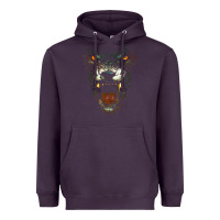 Plum Werewolf Face Lycan Gothic Horror Occult Scary Halloween Heavyweight Hoodie - longCreatives