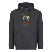 Smoke Werewolf Face Lycan Gothic Horror Occult Scary Halloween Heavyweight Hoodie - longCreatives