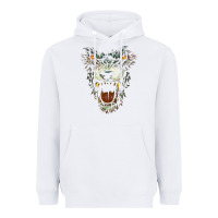 White Werewolf Face Lycan Gothic Horror Occult Scary Halloween Heavyweight Hoodie - longCreatives