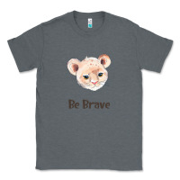 Charcoal Heather lion cute animals Classic Tee - RanaPortraitStore