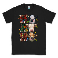 Black Ho Ho Ho Cows Classic Tee - RanaPortraitStore