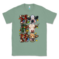 Sage Ho Ho Ho Cows Classic Tee - RanaPortraitStore