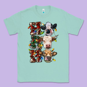 Ho Ho Ho Cows Classic Tee Designed By Ranaportraitstore