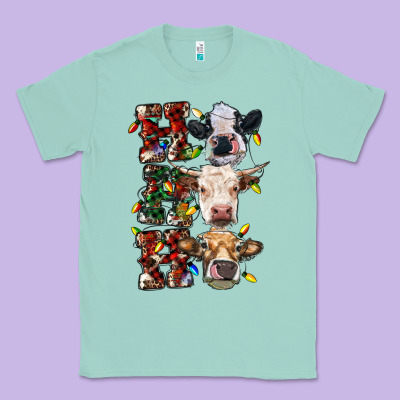Ho Ho Ho Cows Classic Tee Designed By Ranaportraitstore