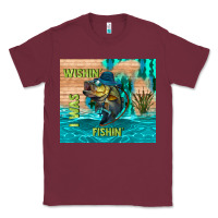 Burgundy wıshın i was fıshın Classic Tee - TumblerDesignByShophia