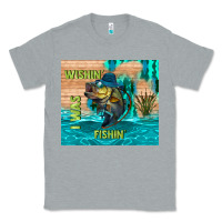 Heather Grey wıshın i was fıshın Classic Tee - TumblerDesignByShophia