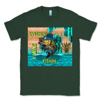 Sports Green wıshın i was fıshın Classic Tee - TumblerDesignByShophia