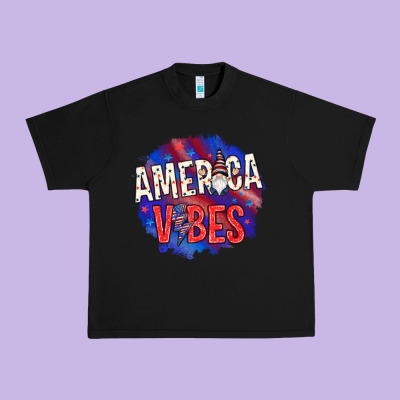 America Vibes With Gnome Urban Heavy Tee Designed By Howdyjamesfarm