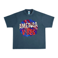 Midnight Navy America vibes with gnome Urban Heavy Tee - HowdyJamesFarm