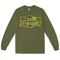Army Green Shamrockin' St. Patrick's Day Long Sleeve Tee - OliviaCreatesArt