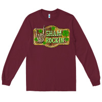 Burgundy Shamrockin' St. Patrick's Day Long Sleeve Tee - OliviaCreatesArt