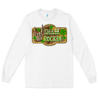 White Shamrockin' St. Patrick's Day Long Sleeve Tee - OliviaCreatesArt