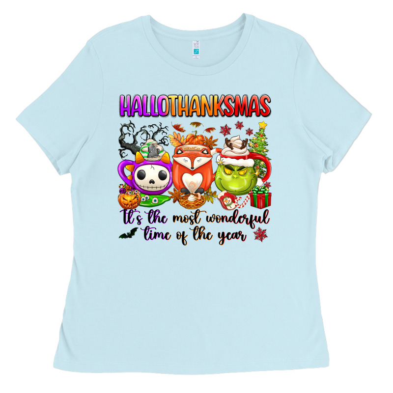 Hallothanksmas Its The Most Wonderful Time Of The Ladies Tee by texasbilliewilder | Teevron