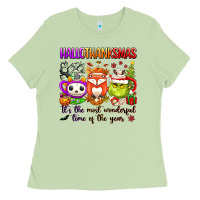 Matcha hallothanksmas its the most wonderful time of the Ladies Tee - texasbilliewilder