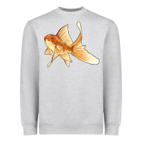 Heather Grey Goldfish Heavyweight Sweatshirt - LillyAllenDesigns