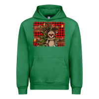 Emerald reindeer trees background Urban Hoodie - AdoDesignShop