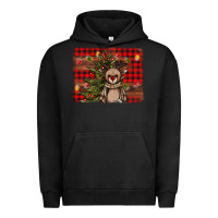 Pigment Black reindeer trees background Urban Hoodie - AdoDesignShop