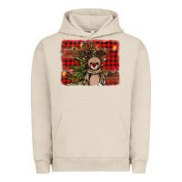 Pigment French Oak reindeer trees background Urban Hoodie - AdoDesignShop