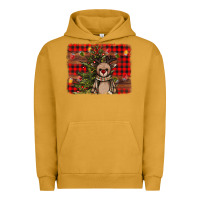 Pigment Peanut Butter reindeer trees background Urban Hoodie - AdoDesignShop