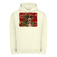 Pigment Pistachio reindeer trees background Urban Hoodie - AdoDesignShop