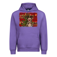 Tulip reindeer trees background Urban Hoodie - AdoDesignShop