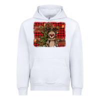 White reindeer trees background Urban Hoodie - AdoDesignShop
