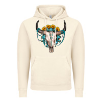 Vintage Artic sunflower gemstone bull skull Vintage Hoodie - OliviaCreatesArt