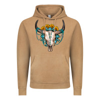 Vintage Camel sunflower gemstone bull skull Vintage Hoodie - OliviaCreatesArt
