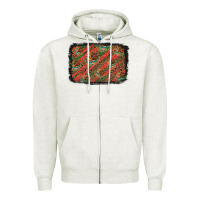 Oatmeal Heather mexico pattern background Zipper Hoodie - Artiststas