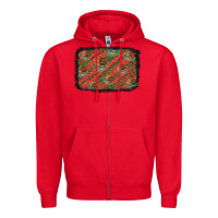 Red mexico pattern background Zipper Hoodie - Artiststas