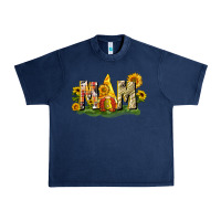 Navy Mom gnome sunflower Urban Heavy Tee - CowGirlArtShop