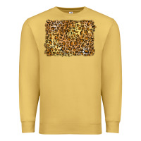 Antique Gold handdrawn leopard pattern yellow Premium Sweatshirt - BarkalooDesign