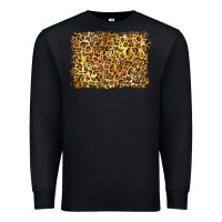 Black handdrawn leopard pattern yellow Premium Sweatshirt - BarkalooDesign