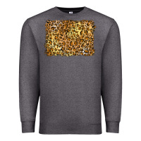 Charcoal Heather handdrawn leopard pattern yellow Premium Sweatshirt - BarkalooDesign
