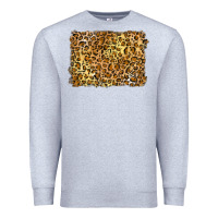Heather Grey handdrawn leopard pattern yellow Premium Sweatshirt - BarkalooDesign