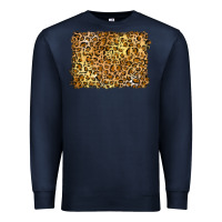 Navy handdrawn leopard pattern yellow Premium Sweatshirt - BarkalooDesign