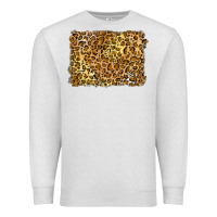 Oatmeal Heather handdrawn leopard pattern yellow Premium Sweatshirt - BarkalooDesign