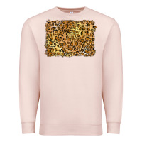 Pale Pink handdrawn leopard pattern yellow Premium Sweatshirt - BarkalooDesign