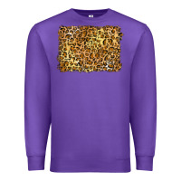 Purple handdrawn leopard pattern yellow Premium Sweatshirt - BarkalooDesign