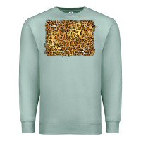 Seafoam handdrawn leopard pattern yellow Premium Sweatshirt - BarkalooDesign