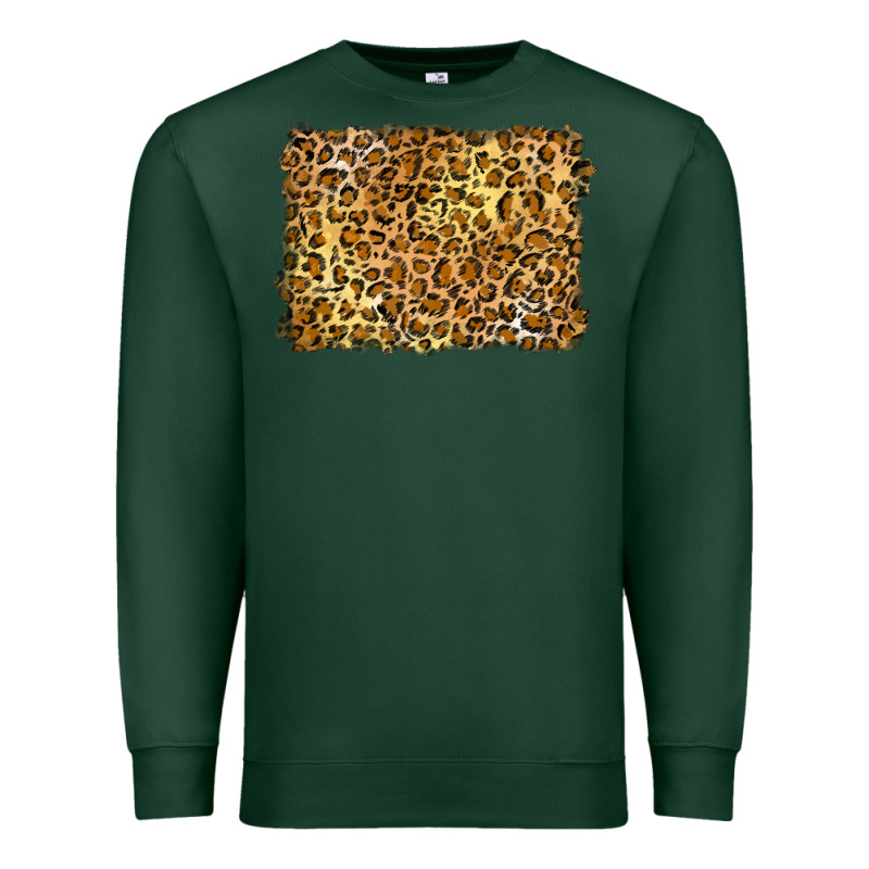 Handdrawn Leopard Pattern Yellow Premium Sweatshirt by BarkalooDesign | Teevron