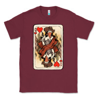 Burgundy Queen Of Hearts Cowgirl Classic Tee - HowdyJamesFarm