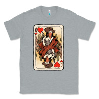 Heather Grey Queen Of Hearts Cowgirl Classic Tee - HowdyJamesFarm