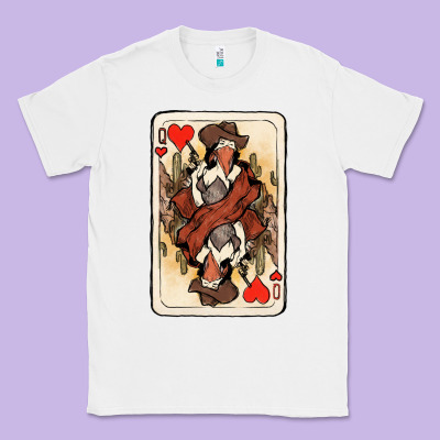 Queen Of Hearts Cowgirl Classic Tee Designed By Howdyjamesfarm