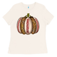Bone Baseball Pumpkin Ladies Tee - texasbilliewilder