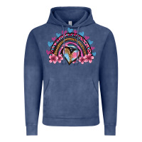 Vintage Denim valentine's day rainbow heart olivia Vintage Hoodie - OliviaCreatesArt