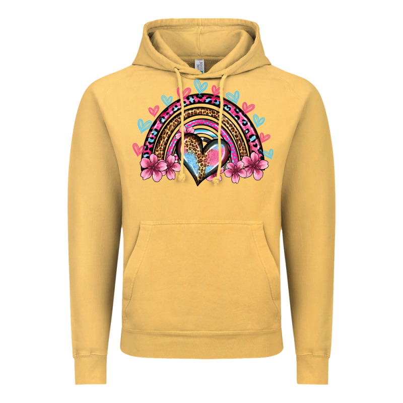 Valentine's Day Rainbow Heart Olivia Vintage Hoodie by OliviaCreatesArt | Teevron