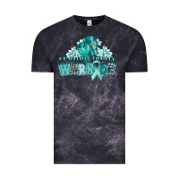 Cloud Black ovarian cancer warrior Vintage Tee - CowGirlArtShop