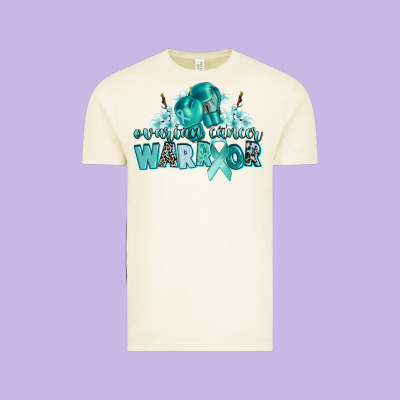 Ovarian Cancer Warrior Vintage Tee Designed By Cowgirlartshop